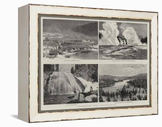 Yellowstone Park, Illustrated, II-null-Framed Premier Image Canvas