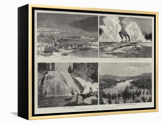 Yellowstone Park, Illustrated, II-null-Framed Premier Image Canvas