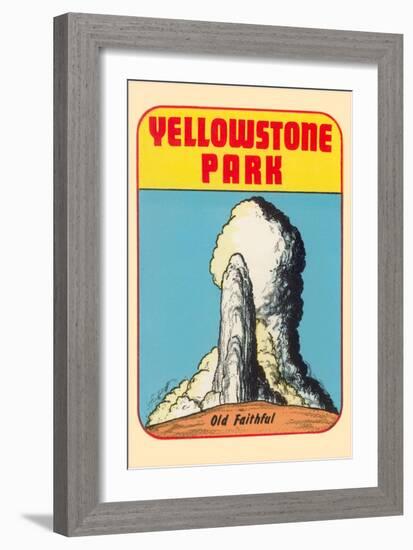 Yellowstone Park, Old Faithful, Montana-null-Framed Art Print