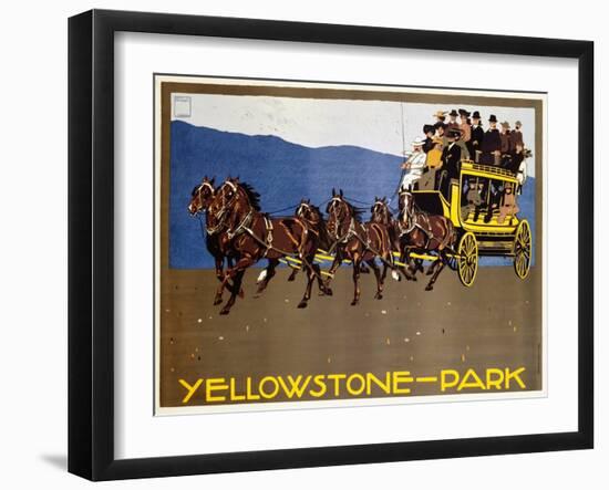 Yellowstone-Park Poster by Ludwig Hohlwein-swim ink 2 llc-Framed Photographic Print