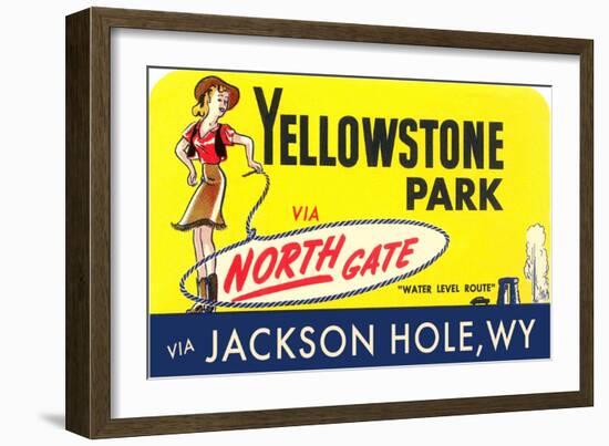 Yellowstone Park Via the North Gate-null-Framed Art Print