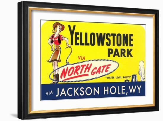 Yellowstone Park Via the North Gate-null-Framed Art Print