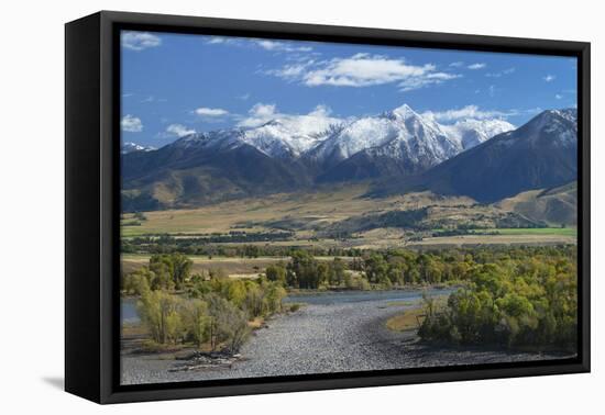 Yellowstone River, Absaroka Mountains, Montana.-Alan Majchrowicz-Framed Premier Image Canvas