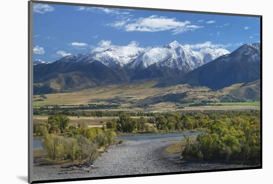 Yellowstone River, Absaroka Mountains, Montana.-Alan Majchrowicz-Mounted Photographic Print