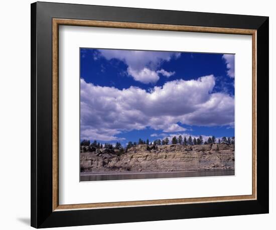 Yellowstone River at Pompeys Pillar National Historic Landmark, Billings, Montana-Connie Ricca-Framed Photographic Print