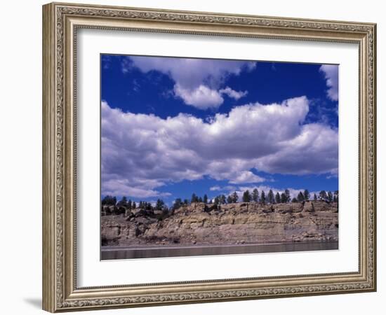 Yellowstone River at Pompeys Pillar National Historic Landmark, Billings, Montana-Connie Ricca-Framed Photographic Print