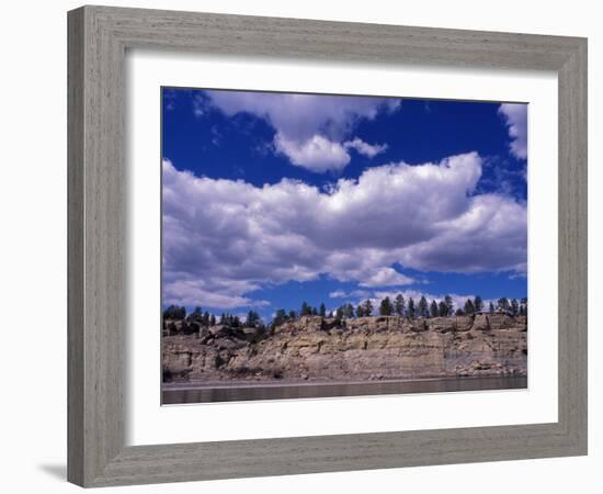 Yellowstone River at Pompeys Pillar National Historic Landmark, Billings, Montana-Connie Ricca-Framed Photographic Print