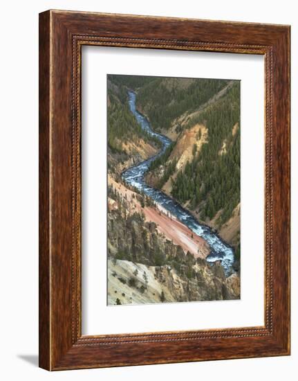 Yellowstone River cutting through rhyolite cliffs, Grand Canyon of the Yellowstone, Yellowstone NP-Alan Majchrowicz-Framed Photographic Print