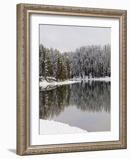 Yellowstone River in Winter, Yellowstone National Park, UNESCO World Heritage Site, Wyoming, USA-Pitamitz Sergio-Framed Photographic Print