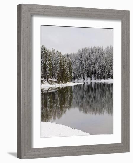 Yellowstone River in Winter, Yellowstone National Park, UNESCO World Heritage Site, Wyoming, USA-Pitamitz Sergio-Framed Photographic Print