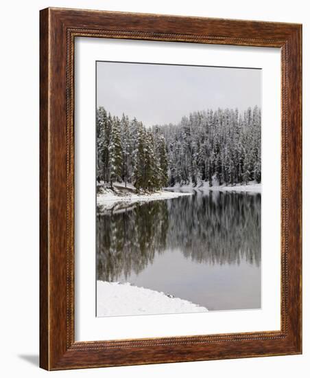 Yellowstone River in Winter, Yellowstone National Park, UNESCO World Heritage Site, Wyoming, USA-Pitamitz Sergio-Framed Photographic Print