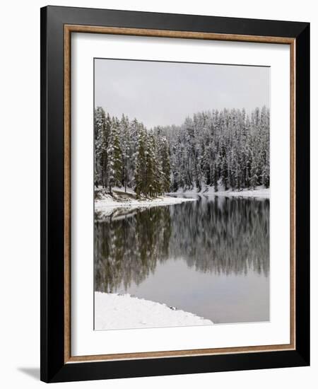 Yellowstone River in Winter, Yellowstone National Park, UNESCO World Heritage Site, Wyoming, USA-Pitamitz Sergio-Framed Photographic Print