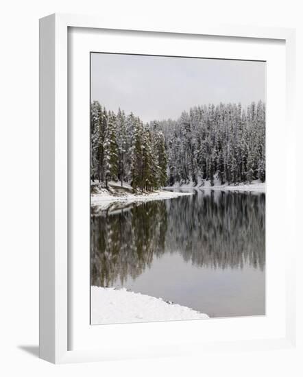 Yellowstone River in Winter, Yellowstone National Park, UNESCO World Heritage Site, Wyoming, USA-Pitamitz Sergio-Framed Photographic Print