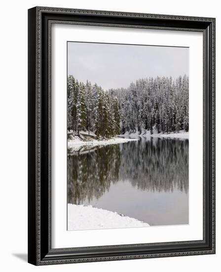 Yellowstone River in Winter, Yellowstone National Park, UNESCO World Heritage Site, Wyoming, USA-Pitamitz Sergio-Framed Photographic Print