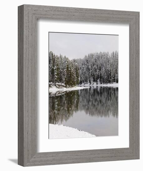 Yellowstone River in Winter, Yellowstone National Park, UNESCO World Heritage Site, Wyoming, USA-Pitamitz Sergio-Framed Photographic Print