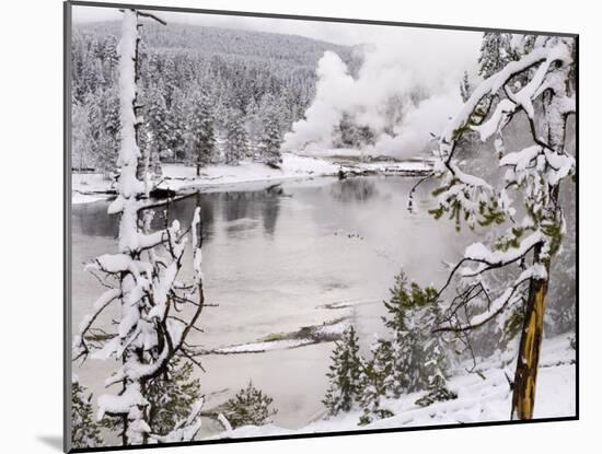Yellowstone River in Winter, Yellowstone National Park, Wyoming, USA-Sergio Pitamitz-Mounted Photographic Print