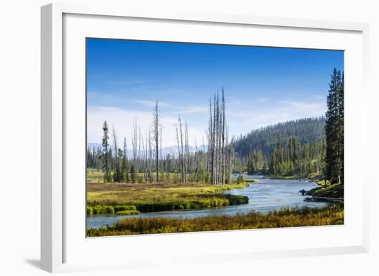 Yellowstone River, Yellowstone National Park, Wyoming, Usa-John Warburton-lee-Framed Photographic Print