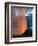 Yelowstone, Wy: White Dome Geyser Erupting with the Sun Setting Behind It-Brad Beck-Framed Photographic Print