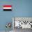 Yemen Flag Design with Wood Patterning - Flags of the World Series-Philippe Hugonnard-Framed Stretched Canvas displayed on a wall