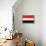 Yemen Flag Design with Wood Patterning - Flags of the World Series-Philippe Hugonnard-Framed Stretched Canvas displayed on a wall