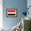 Yemen Flag Design with Wood Patterning - Flags of the World Series-Philippe Hugonnard-Framed Premium Giclee Print displayed on a wall