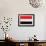 Yemen Flag Design with Wood Patterning - Flags of the World Series-Philippe Hugonnard-Framed Premium Giclee Print displayed on a wall