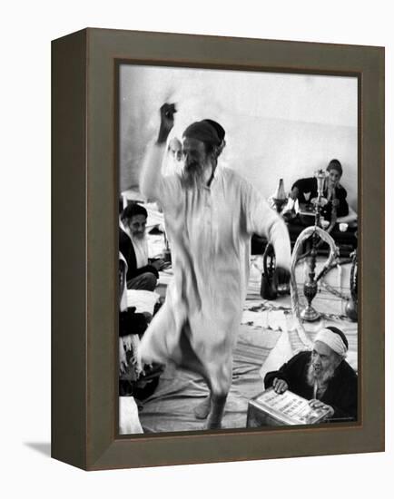 Yemenite Israelis in Home For Aged Dancing to Celebrate Lag B'Omer Day-Paul Schutzer-Framed Premier Image Canvas