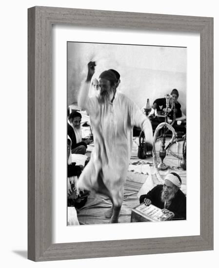 Yemenite Israelis in Home For Aged Dancing to Celebrate Lag B'Omer Day-Paul Schutzer-Framed Photographic Print