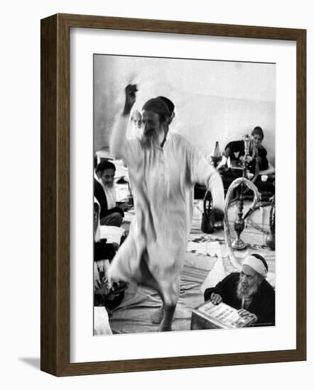 Yemenite Israelis in Home For Aged Dancing to Celebrate Lag B'Omer Day-Paul Schutzer-Framed Photographic Print