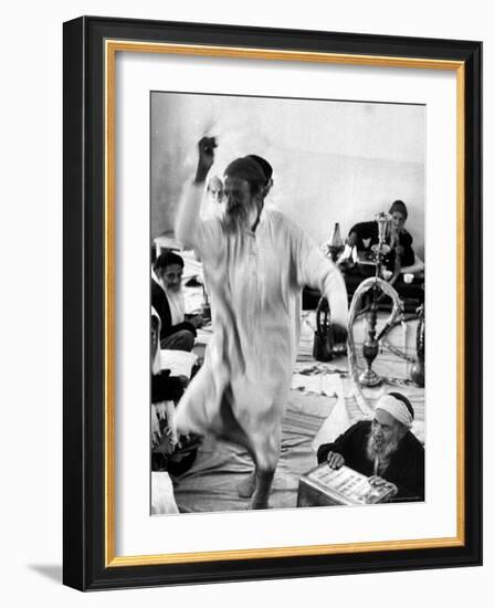 Yemenite Israelis in Home For Aged Dancing to Celebrate Lag B'Omer Day-Paul Schutzer-Framed Photographic Print