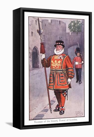 Yeoman of the Guard, Tower of London-Ernest Ibbetson-Framed Premier Image Canvas