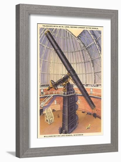 Yerkes Telescope, Williams Bay, Wisconsin-null-Framed Premium Giclee Print