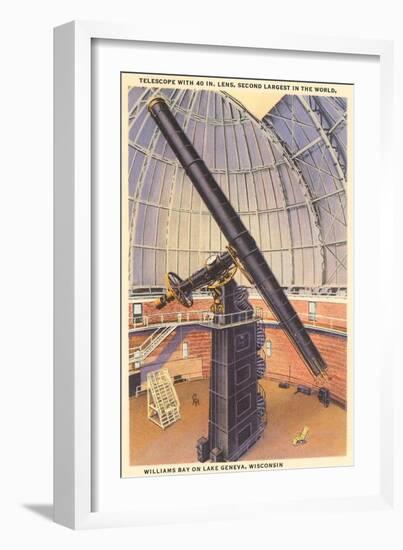 Yerkes Telescope, Williams Bay, Wisconsin-null-Framed Premium Giclee Print