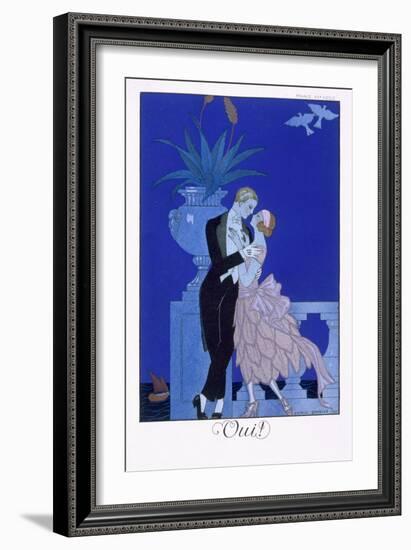 Yes! 1921-Georges Barbier-Framed Giclee Print