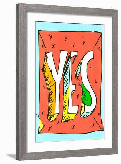 Yes by Annimo-null-Framed Art Print