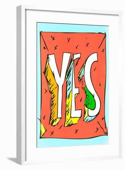 Yes by Annimo-null-Framed Art Print