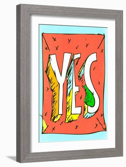Yes by Annimo-null-Framed Art Print