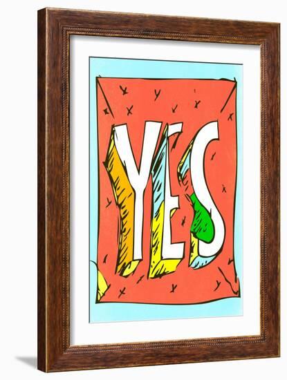 Yes by Annimo-null-Framed Art Print