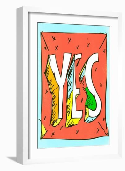 Yes by Annimo-null-Framed Art Print