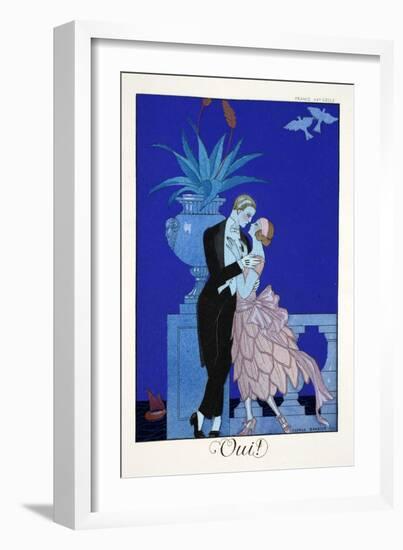 Yes!, from 'Falbalas and Fanfreluches, Almanach des Modes Présentes, Passées et Futures', 1922-Georges Barbier-Framed Giclee Print