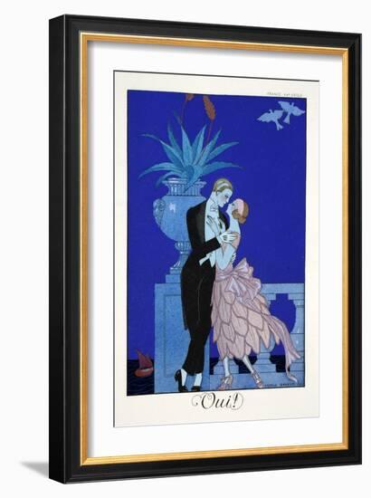 Yes!, from 'Falbalas and Fanfreluches, Almanach des Modes Présentes, Passées et Futures', 1922-Georges Barbier-Framed Giclee Print