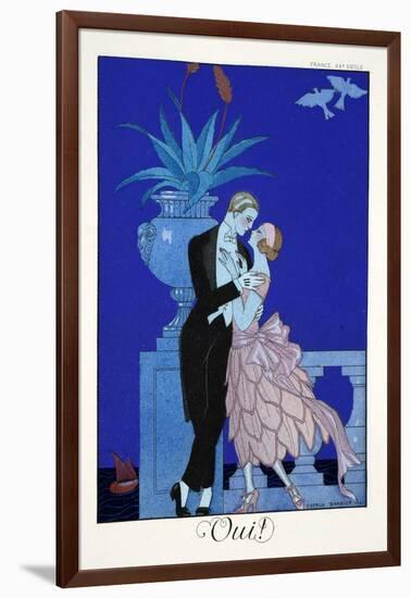 Yes!, from 'Falbalas and Fanfreluches, Almanach des Modes Présentes, Passées et Futures', 1922-Georges Barbier-Framed Giclee Print