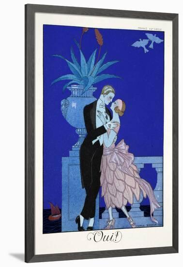 Yes!, from 'Falbalas and Fanfreluches, Almanach des Modes Présentes, Passées et Futures', 1922-Georges Barbier-Framed Giclee Print