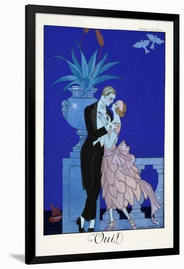 Yes!, from 'Falbalas and Fanfreluches, Almanach des Modes Présentes, Passées et Futures', 1922-Georges Barbier-Framed Giclee Print