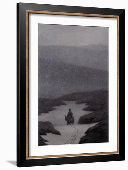 Yes, I see something far far away said the boy, its shimmering-Hans Dahl-Framed Giclee Print