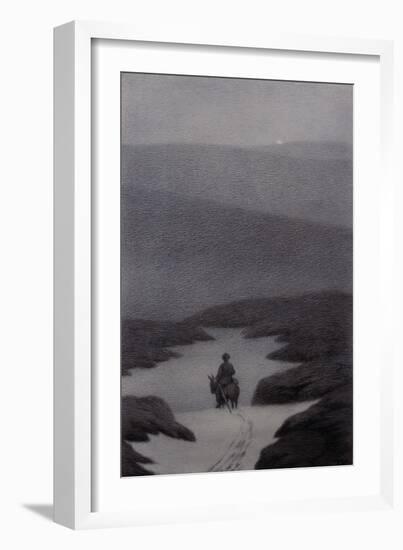 Yes, I see something far far away said the boy, its shimmering-Hans Dahl-Framed Giclee Print