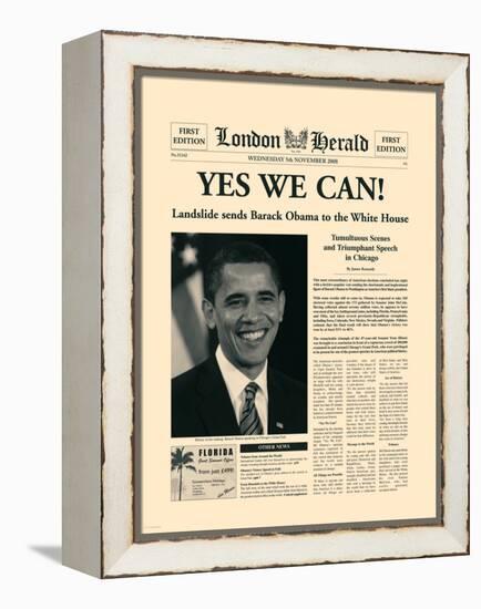 Yes We Can!-The Vintage Collection-Framed Stretched Canvas