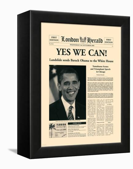 Yes We Can!-The Vintage Collection-Framed Stretched Canvas