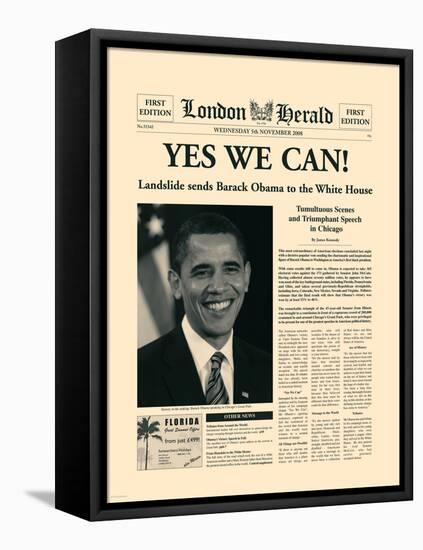 Yes We Can!-The Vintage Collection-Framed Stretched Canvas