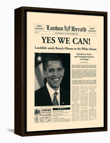 Yes We Can!-The Vintage Collection-Framed Stretched Canvas